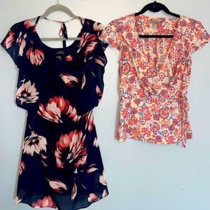 The Limited XS Sheer Dress & PS Ruffle Top